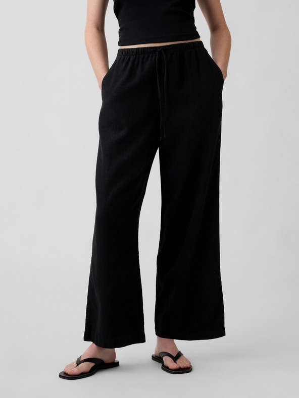 GAP Lanene hlače Wide-Leg GAP