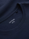 Ombre Clothing Muška pamučna majica sa printom u univerzitetskom stilu - tamno plava V3 OM-TSPT-0269 Ombre Clothing