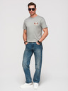 Ombre Clothing Muška pamučna majica regular fit sa vintage printom tetovaže - siva V1 OM-TSPT-0257 Ombre Clothing
