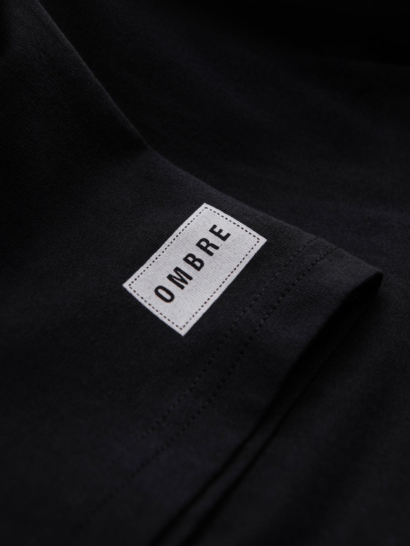 Ombre Clothing Muška pamučna majica sa printom College - V2 black OM-TSPT-0269 Ombre Clothing