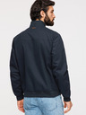 Ombre Clothing Muška jakna Harrington sa stojećim ovratnikom i karirastom podstavom - tamno plava V2 OM-JANP-0326 Ombre Clothing