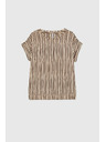 Moodo Beige Striped Blouse Moodo