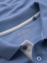 Ombre Clothing Muška pamučna polo majica s kontrastnim rubom - plava V3 OM-POSS-0170 Ombre Clothing