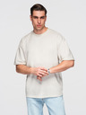 Ombre Clothing Majica OM-TSBC-0291 - off white/off white/crna Ombre Clothing
