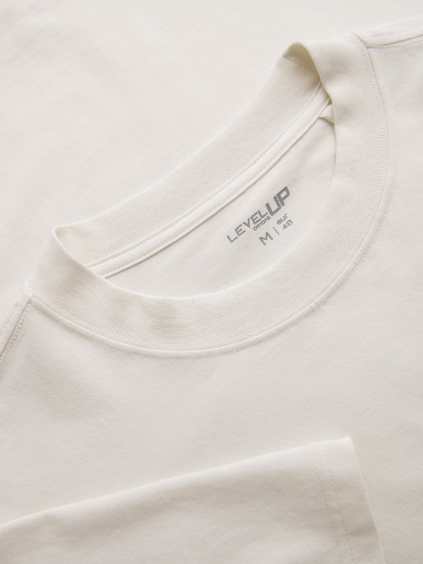 Ombre Clothing Majica OM-TSBC-0291 - off white/off white/crna Ombre Clothing