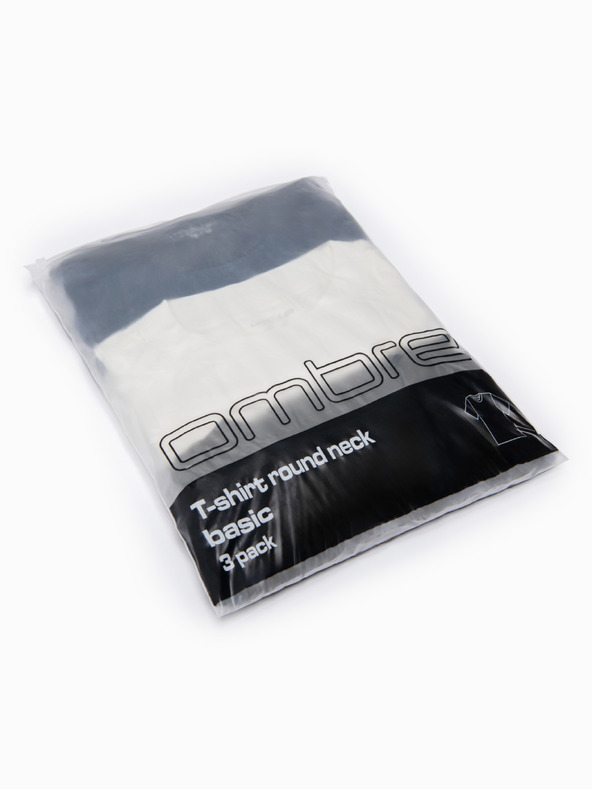 Ombre Clothing Majica OM-TSBC-0291 - off white/blijedo maslinasta/navy Ombre Clothing