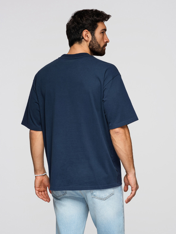 Ombre Clothing Majica OM-TSBC-0291 - off white/blijedo maslinasta/navy Ombre Clothing