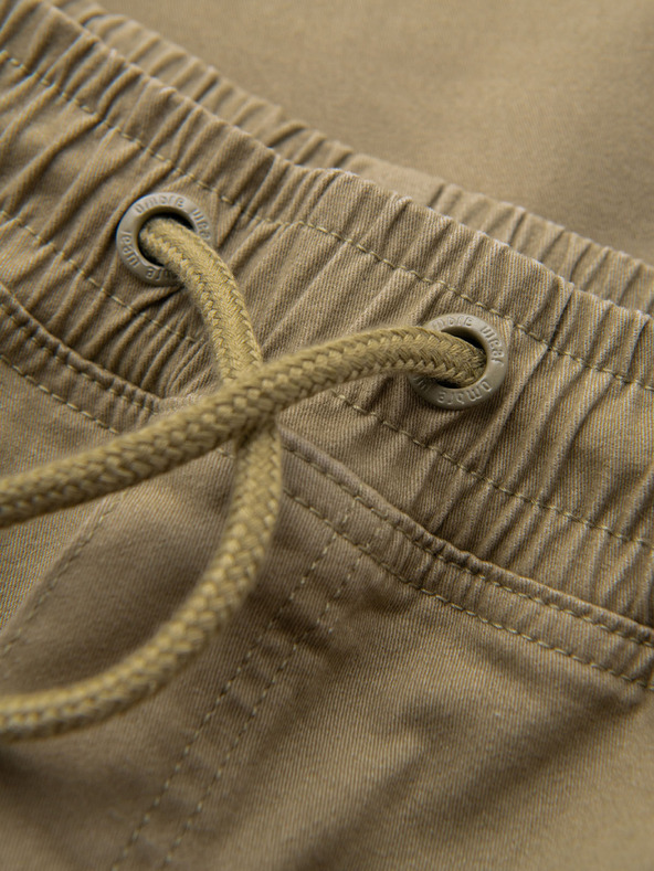 Ombre Clothing Muške hlače JOGGERY s cargo džepovima na rajsferšlus - khaki V1 OM-PAJO-0290 Ombre Clothing