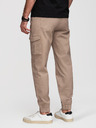 Ombre Clothing Muške hlače JOGGERY s cargo džepovima na rajsferšlus - bež V2 OM-PAJO-0290 Ombre Clothing