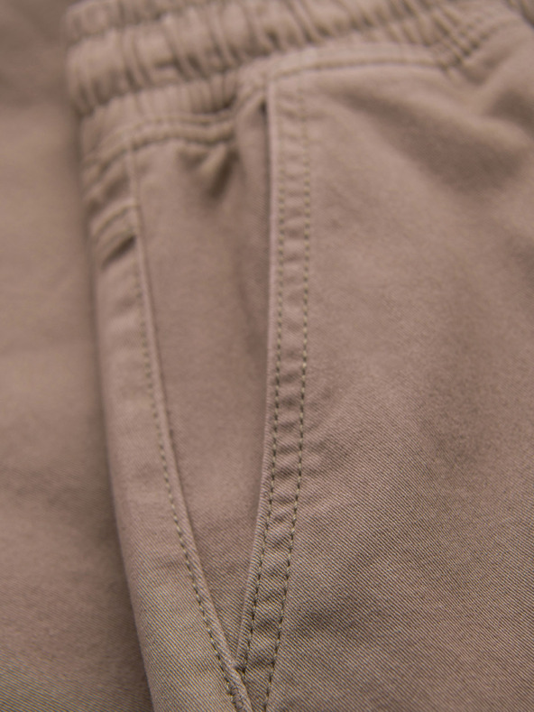 Ombre Clothing Muške hlače JOGGERY s cargo džepovima na rajsferšlus - bež V2 OM-PAJO-0290 Ombre Clothing