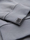 Ombre Clothing Muška dukserica na rajsferšlus s kapuljačom i naljepnicom - siva V1 OM-SSZP-0256 Ombre Clothing