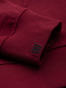Ombre Clothing Muška dukserica bez gumbiju s kapuljačom i naljepnicom - crvena V3 OM-SSZP-0256 Ombre Clothing
