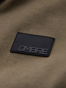 Ombre Clothing Muška dukserica bez gumbiju s kapuljačom i naljepnicom - maslinasta V4 OM-SSZP-0256 Ombre Clothing