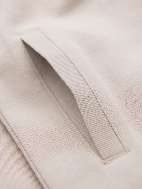 Ombre Clothing Muške pamučne kratke hlače s vezicama i džepovima - svijetla bež V1 OM-SRBS-0205 Ombre Clothing