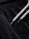 Ombre Clothing Muške pamučne kratke hlače s vezicama i džepovima - crna V5 OM-SRBS-0205 Ombre Clothing