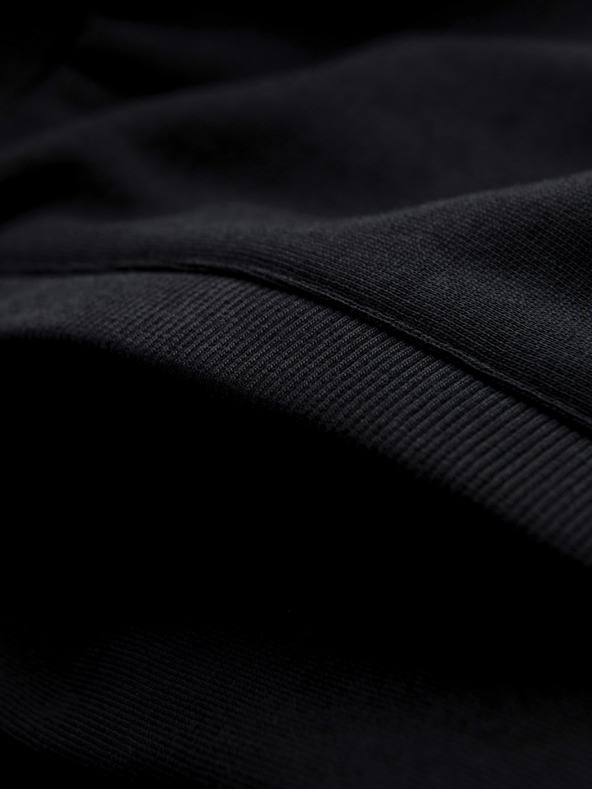 Ombre Clothing Muške pamučne kratke hlače s vezicama i džepovima - crna V5 OM-SRBS-0205 Ombre Clothing