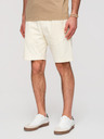 Ombre Clothing Muške pamučne kratke hlače s rubom i džepovima - krem V12 OM-SRBS-0205 Ombre Clothing