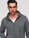 Ombre Clothing Muška pamučna dukserica BASIC sa zipom Ombre Clothing
