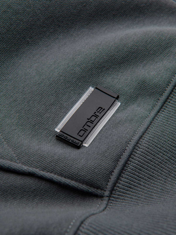 Ombre Clothing Muška pamučna dukserica BASIC sa zipom Ombre Clothing