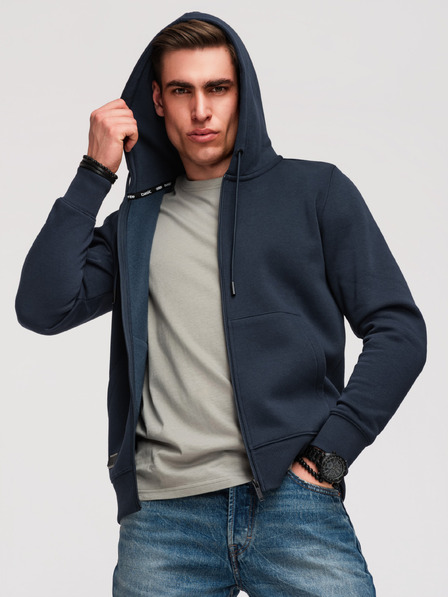 Ombre Clothing Muška pamučna elastična dukserica BASIC Ombre Clothing