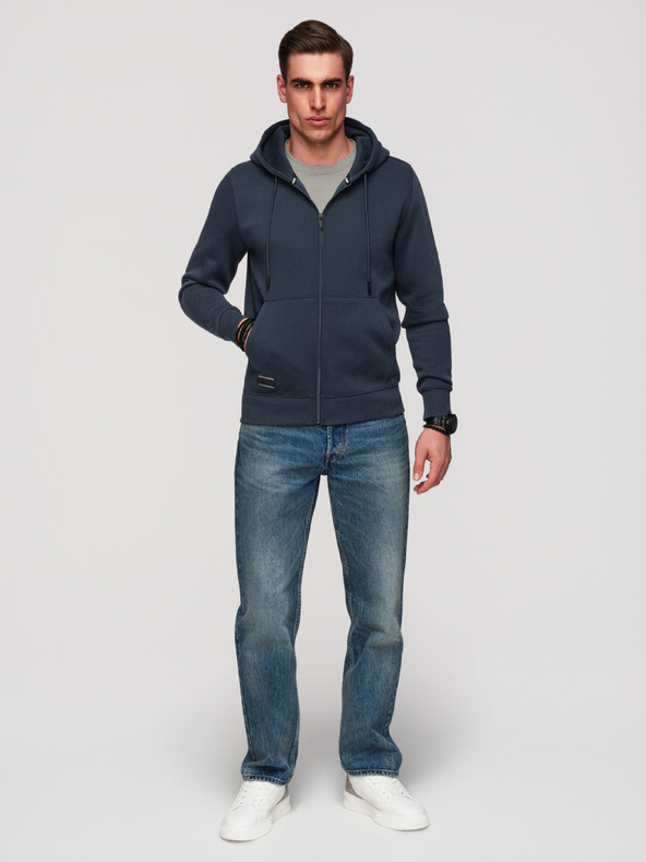 Ombre Clothing Muška pamučna elastična dukserica BASIC Ombre Clothing