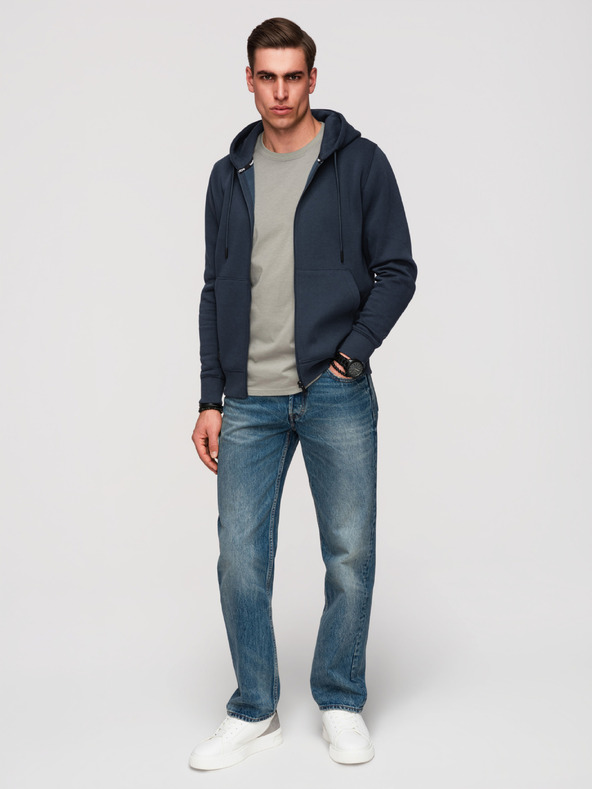 Ombre Clothing Muška pamučna elastična dukserica BASIC Ombre Clothing