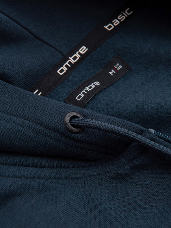 Ombre Clothing Muška pamučna elastična dukserica BASIC Ombre Clothing