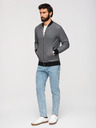Ombre Clothing Muška pletena bomber jakna - crna