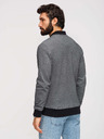 Ombre Clothing Muška pletena bomber jakna - crna