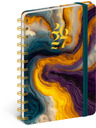 NOTIQUE NOTIQUE Spiralni 18-mjesečni dnevnik Petito – Šareni ahat 2026/2027, 13 x 18 cm