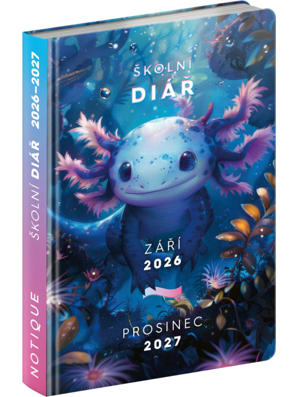 NOTIQUE NOTIQUE Školski dnevnik Axolotl (rujan 2026 – prosinac 2027), 9,8 x 14,5 cm