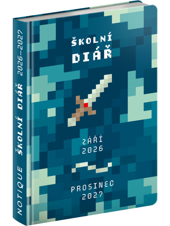 NOTIQUE NOTIQUE Školski dnevnik Gamer (rujan 2026 – prosinac 2027), 9,8 x 14,5 cm