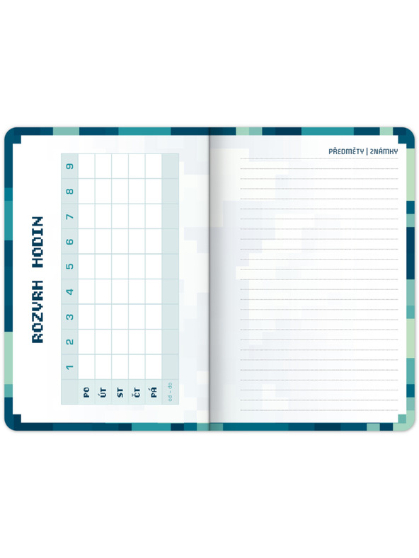 NOTIQUE NOTIQUE Školski dnevnik Gamer (rujan 2026 – prosinac 2027), 9,8 x 14,5 cm