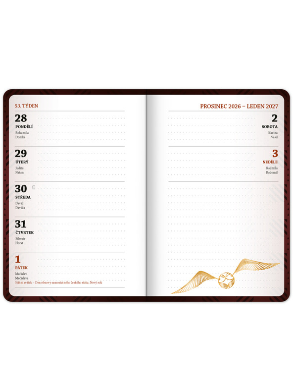 NOTIQUE NOTIQUE Studentski dnevnik Harry Potter (rujan 2026 – prosinac 2027), 9,8 x 14,5 cm