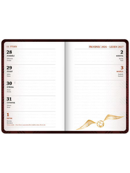 NOTIQUE NOTIQUE Studentski dnevnik Harry Potter (rujan 2026 – prosinac 2027), 9,8 x 14,5 cm