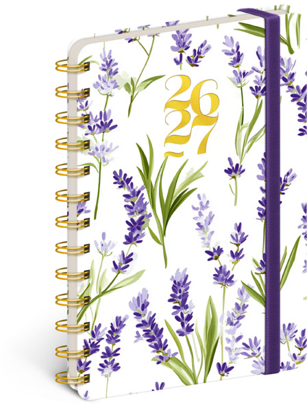 NOTIQUE NOTIQUE Spiralni 18-mjesečni dnevnik Petito – Lavanda 2026/2027, 13 x 18 cm