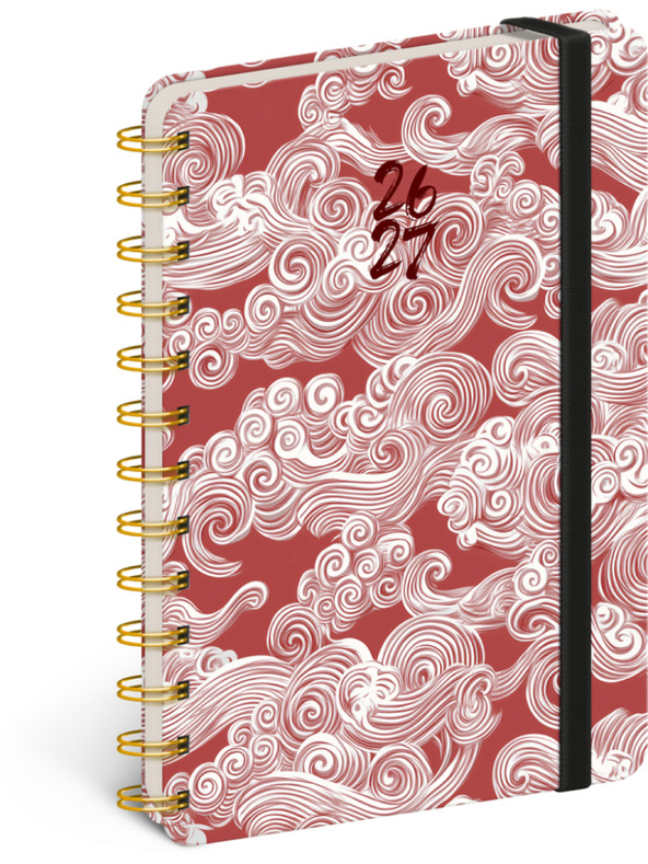 NOTIQUE NOTIQUE Spiralni 18-mjesečni dnevnik Petito – Oblaci 2026/2027, 13 x 18 cm