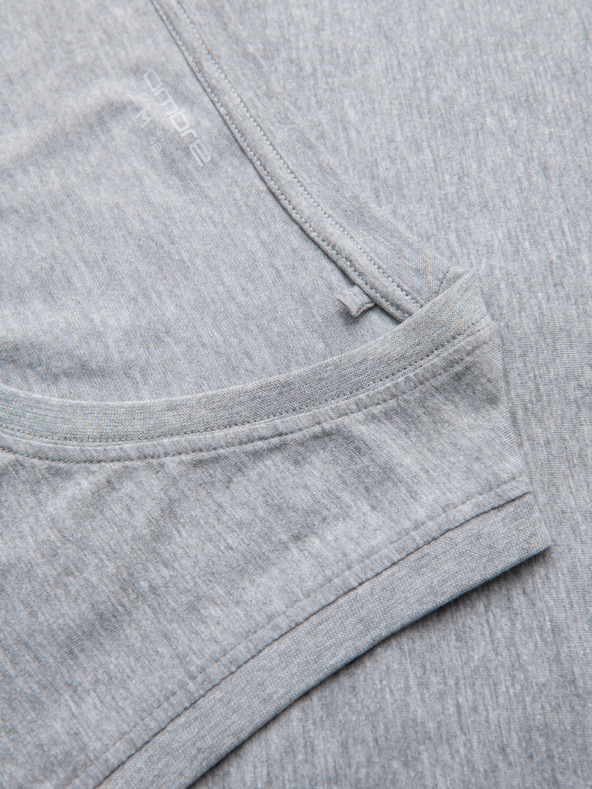 Ombre Clothing Muške pamučne majice BASIC - siva melanž V2 OM-TSBT-0272 Ombre Clothing
