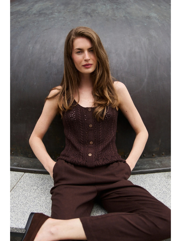 Moodo Plava smeđa bluza Moodo