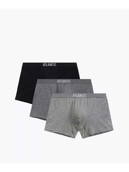 Atlantic 3-PACK Muške gaće sive i crne