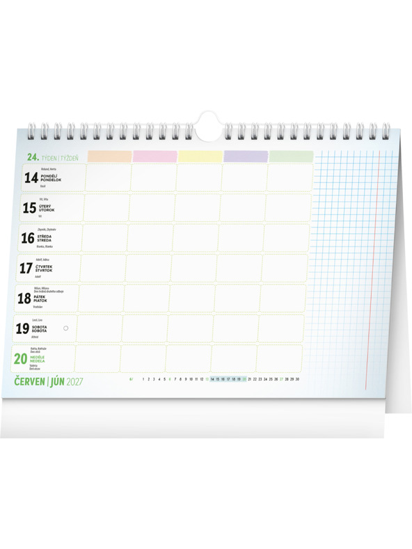 NOTIQUE NOTIQUE Školski planiranje kalendar sa kukom 2027, 30 x 21 cm