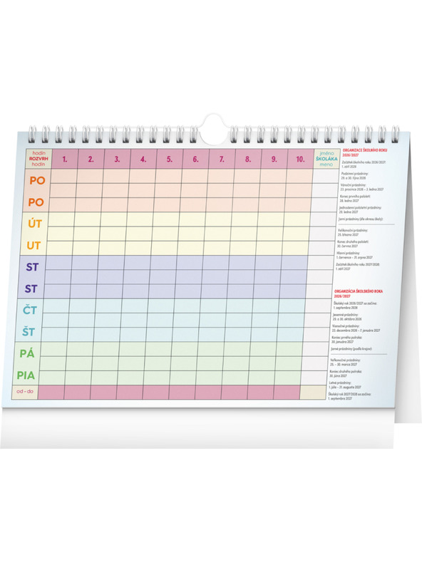 NOTIQUE NOTIQUE Školski planiranje kalendar sa kukom 2027, 30 x 21 cm