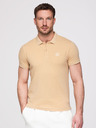Ombre Clothing Muško pamučno polo majica BASIC - crna/bijela/bež V7 OM-POBS-0171 Ombre Clothing