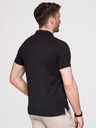 Ombre Clothing Muška pamučna polo majica BASIC - crna/tamno plava/bijela V1 OM-POBS-0171 Ombre Clothing