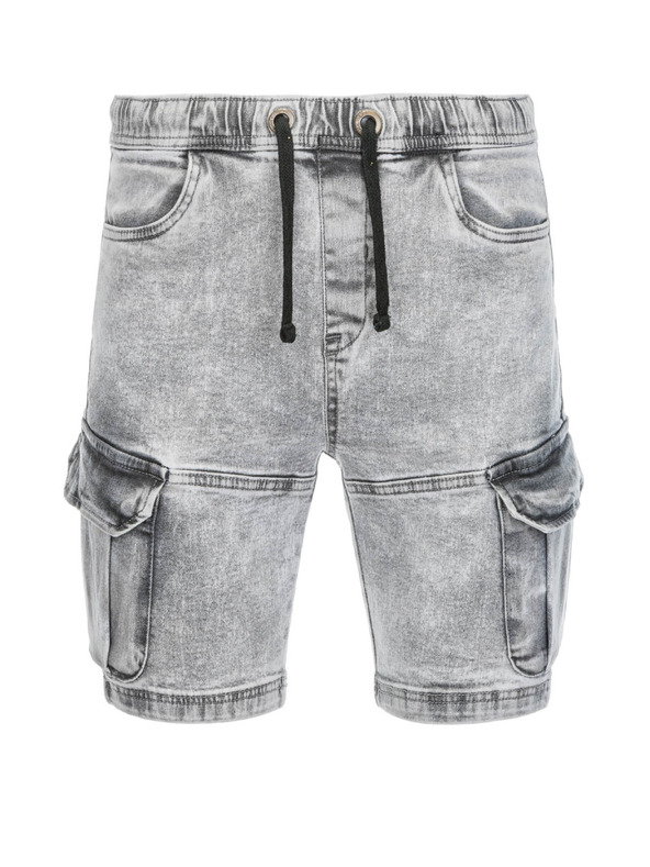 Ombre Clothing Svijetlosive muške traper kratke hlače Ombre odjeća W362