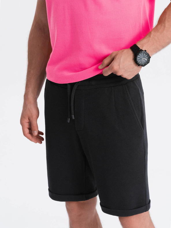 Ombre Clothing Crne muške kratke hlače Ombre odjeća