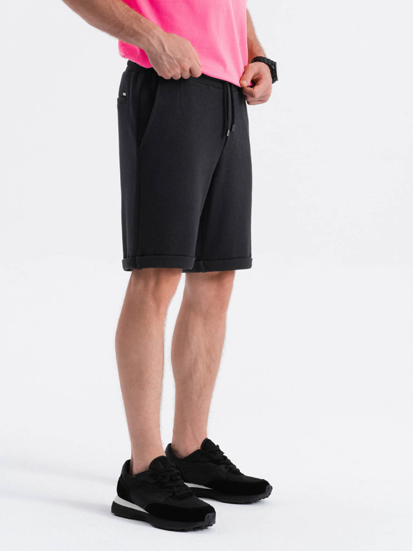 Ombre Clothing Crne muške kratke hlače Ombre odjeća