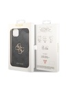 Guess Stražnja maska ​​Guess PU 4G s metalnim logotipom za iPhone 15 siva
