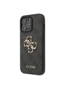 Guess Stražnja maska ​​Guess PU 4G s metalnim logotipom za iPhone 13 Pro Max siva