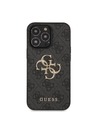 Guess Stražnja maska ​​Guess PU 4G s metalnim logotipom za iPhone 13 Pro Max siva
